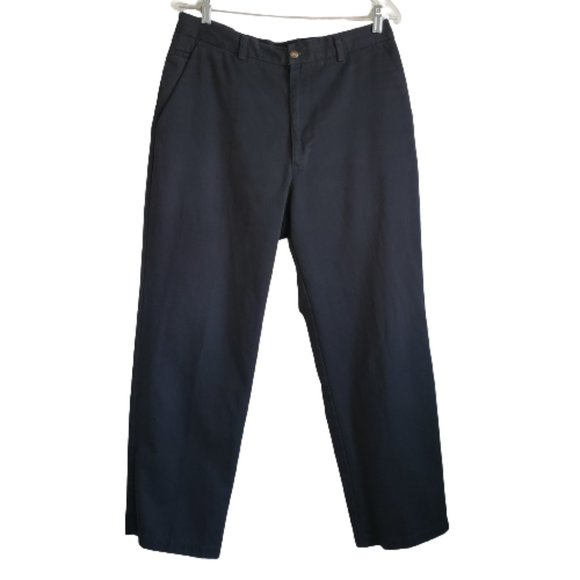 Haggar Men's Slacks Dress Pants Size 33x27.25 Features 5 pockets  Black - Picture 1 of 8